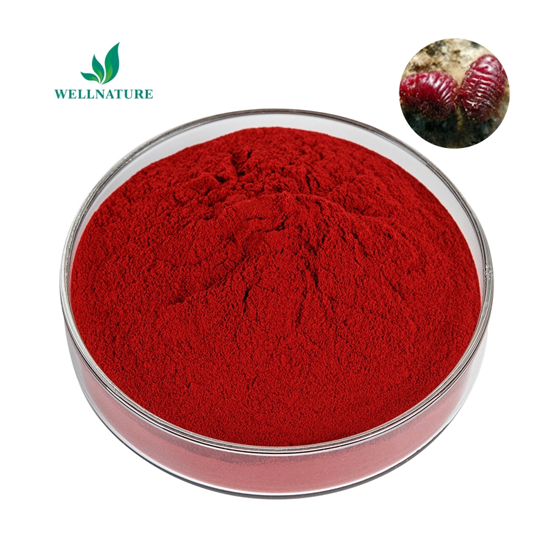 Wholesale Water Soluble Natural Dry Red Pigment Cochineal Carmine Powder 50% Carminic Acid Edible Food Coloring