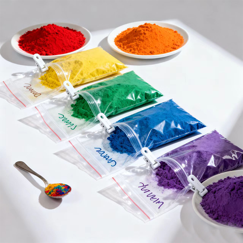 Natural Pigment Powder - Red, Yellow, Blue, Green, Black Powder, Orange, Gold, Water-soluble - Food Coloring Agent