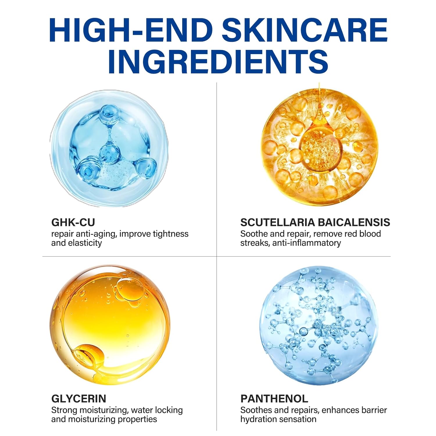 Skin Repairing, Hydrating, Anti-Wrinkle, Firming, Collagen Enhancing, Copper Peptide Anti-Aging GHK-Cu Peptide Facial Essence