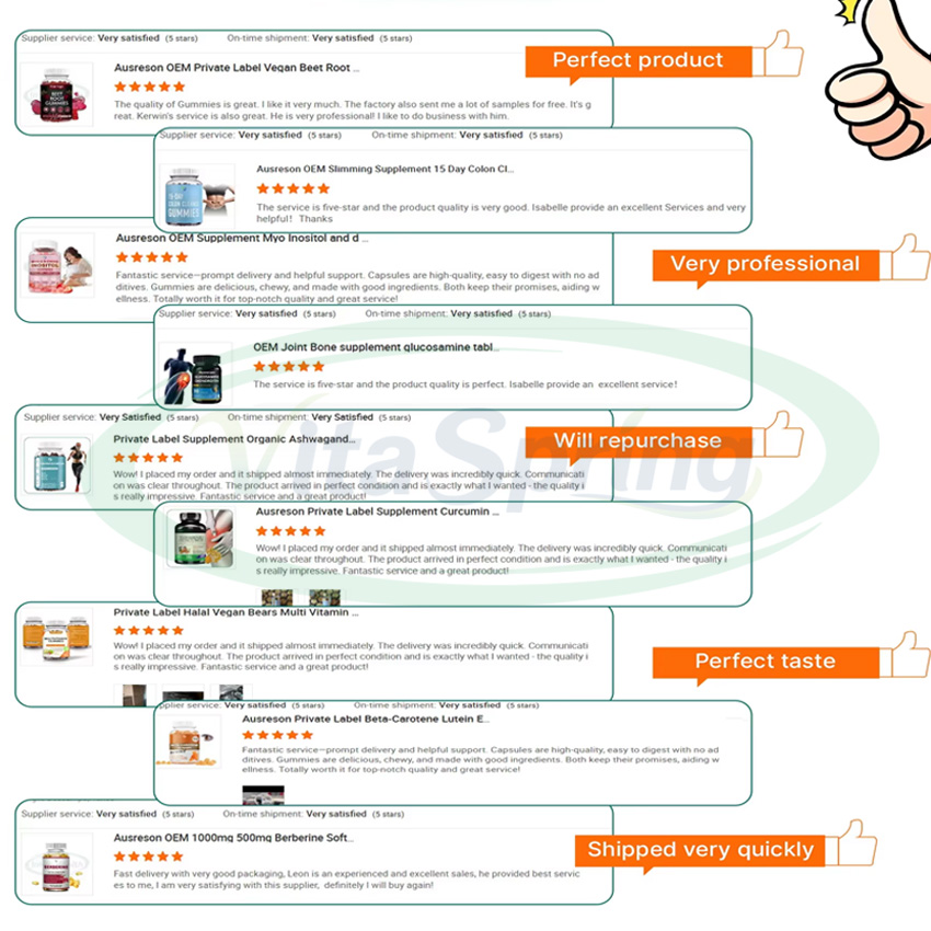 VitaSpring Vitamin Omega 3 Softgel OEM Herbal Supplement 500mg 1000mg Halal Bulk Cod Liver Oil Capsules