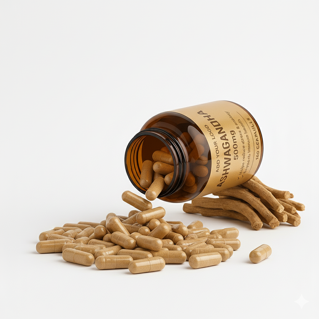 Ashwagandha Extract Capsules 500mg &ndash; 1&ndash;10% Standardized Herbal Supplement OEM ODM Manufacturer Bulk
