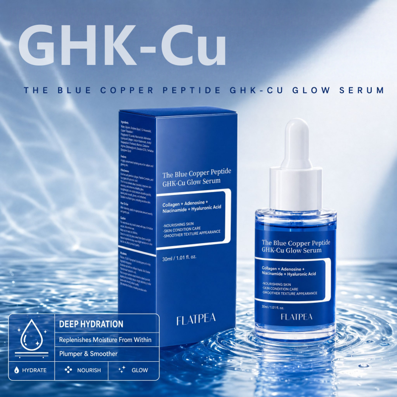 OEM ODM Private Label Blue Copper Peptide Multi Peptide Fine Line Smoothing Firming Hydrating Anti Wrinkle GHK-CU Face Serum