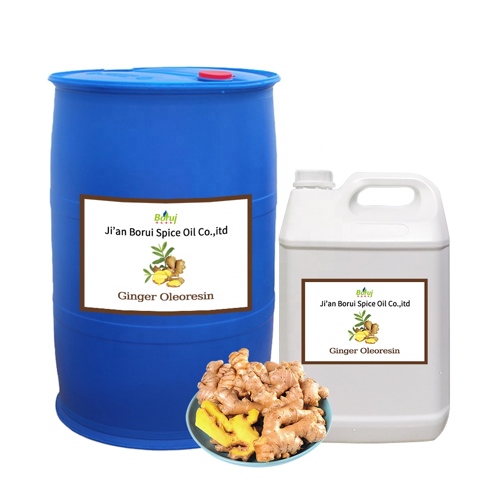BORUI Wholesale Bulk Price 100% Pure Natural Spicy Food Grade Ginger Oleoresin Pure Essential Oil CO2 Extracted Cosmetic Use