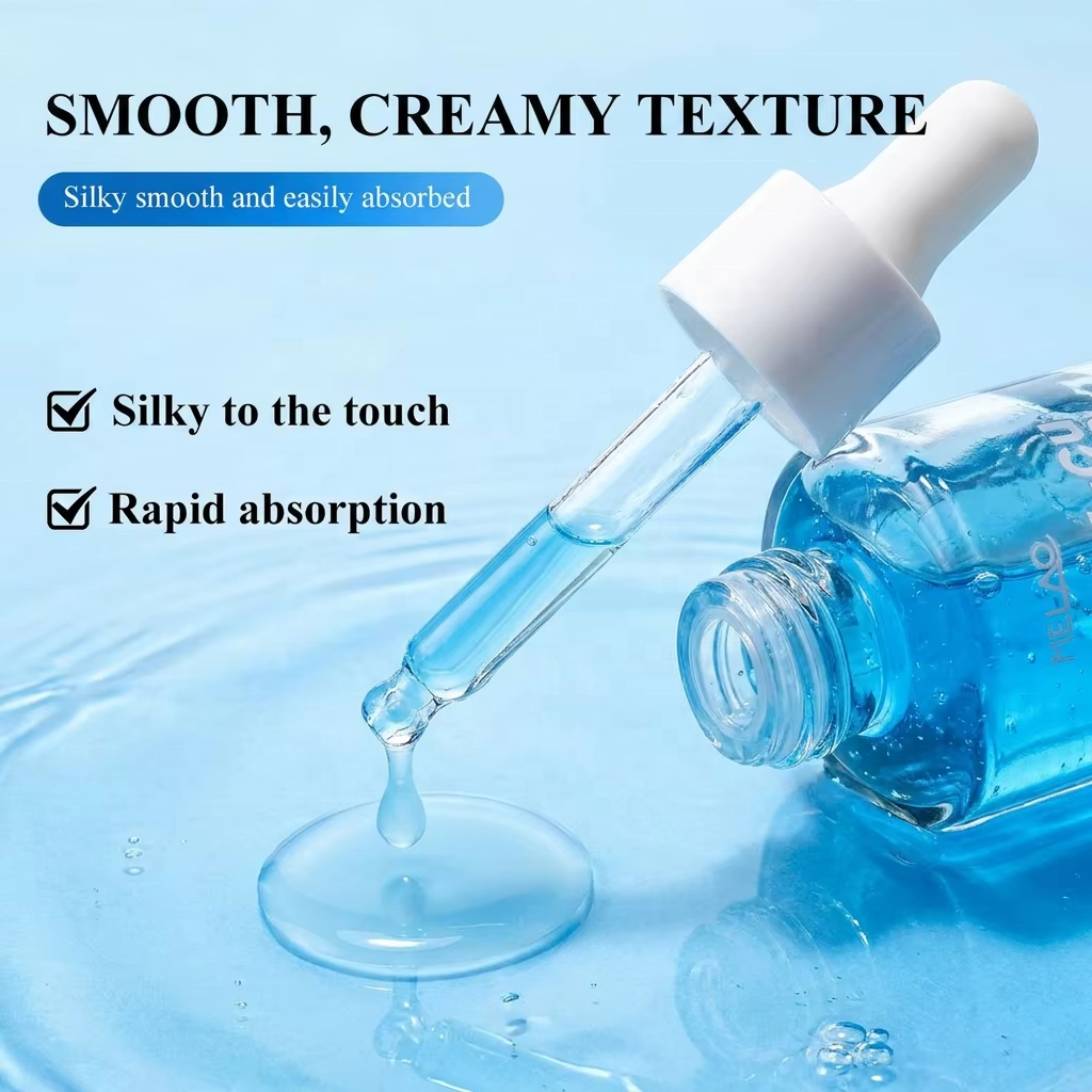 Private Label GHK-Cu Blue Copper Peptide Serum Hyaluronic Acid Facial Serum Anti Aging Wrinkle Repair With SNAP-8