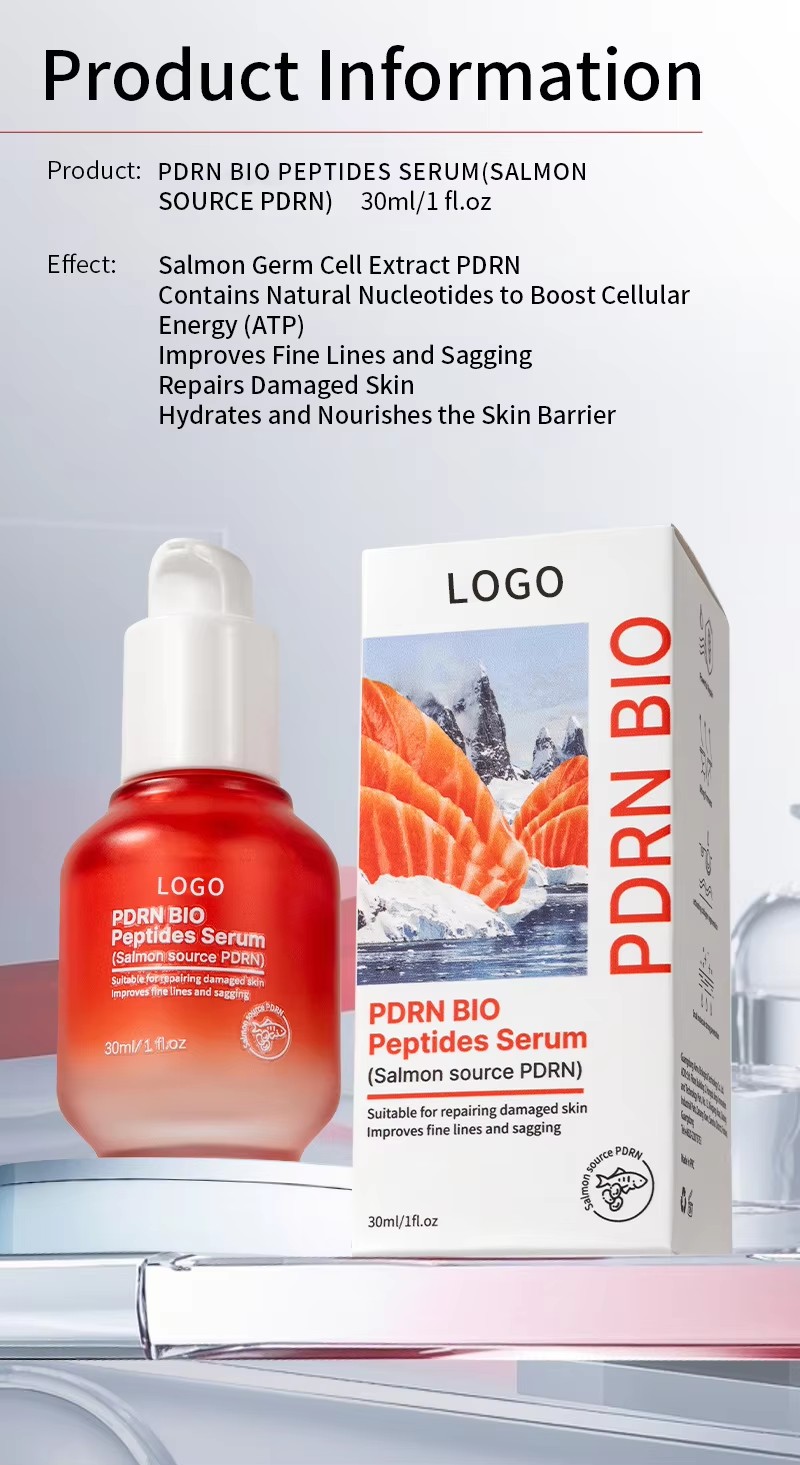 Korean Skincare Salmon DNA PDRN Pink Peptide Vitamin C Niacinamide Brightening Moisturizing Anti-Aging Firming Glow Serum Face