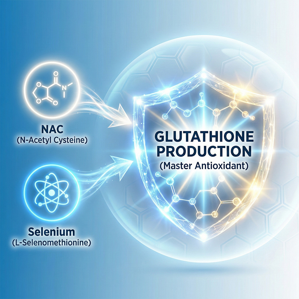 Selenium NAC Supplement, Antioxidant &amp; Immune Regulation, Plant-derived Excipients,Liver Care