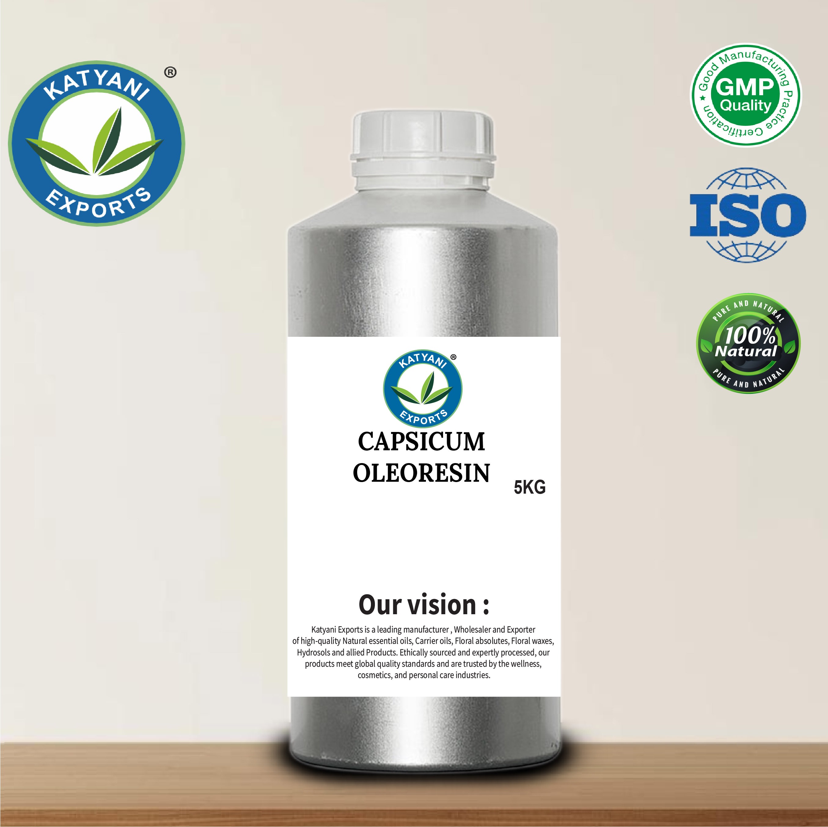 Herbal Extract Capsicum Oleoresin (Capsicum Annuum) Spice Oleoresin - For Aromatherapy &amp; Therapeutic Massage - Katyani Exports