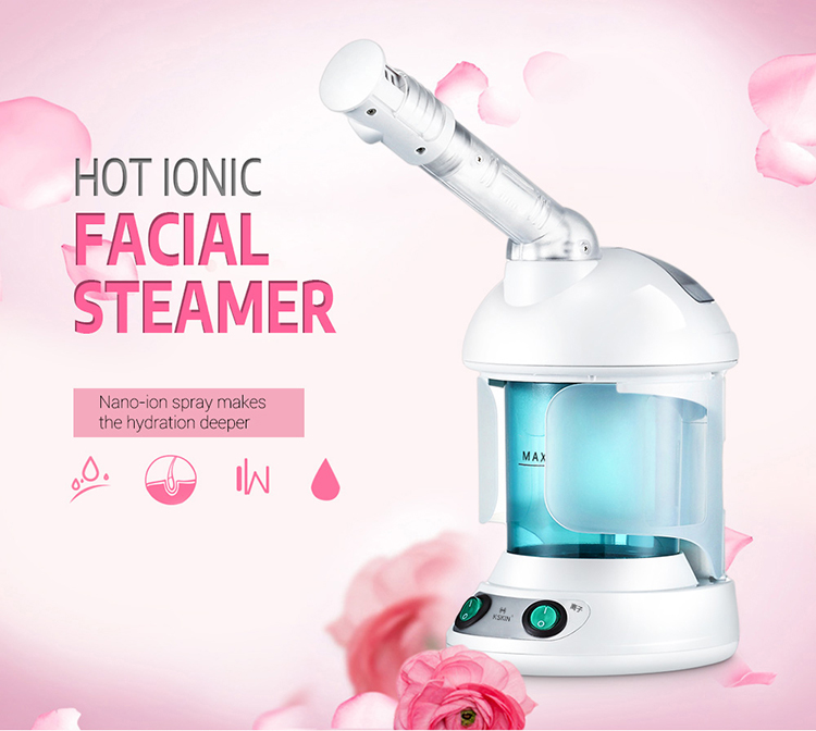KSKIN Professional Electric Ionic Nano Hydration Portable Facial Steamer On home-use Deep Cleansing Steamer Machine