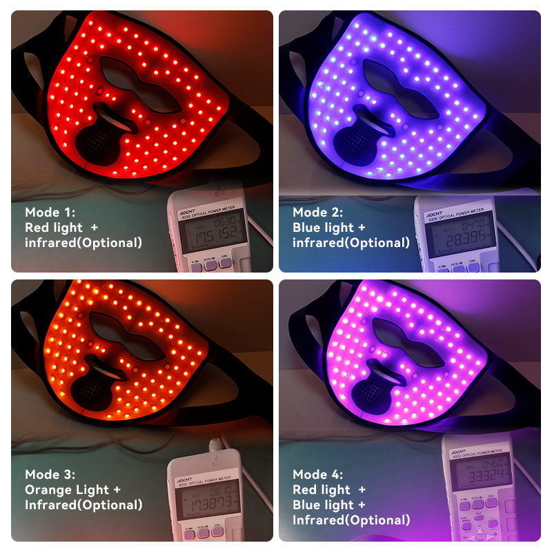 3D 5D Wireless LED Face &amp; Neck Mask With 232 LEDs 830nm Red Light Photon Therapy For Home Use