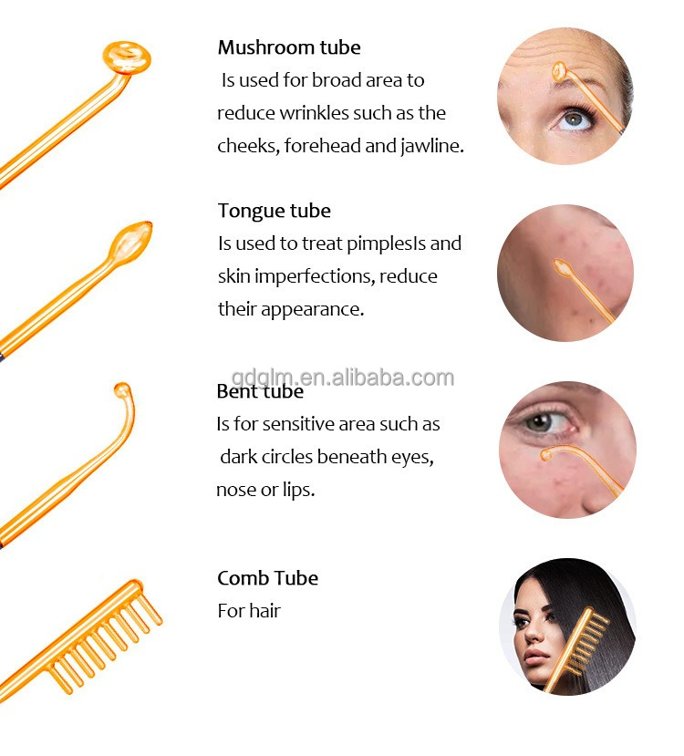 High Frequency Portable Facial Therapy Wand for Home Use Skin Care Acne Treatment