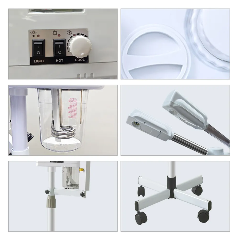 2026 3-in-1 Hot Cold Facial Steamer, Nano Ionic Ozone Steam with 8x Magnifying Lamp for Salon Home Spa