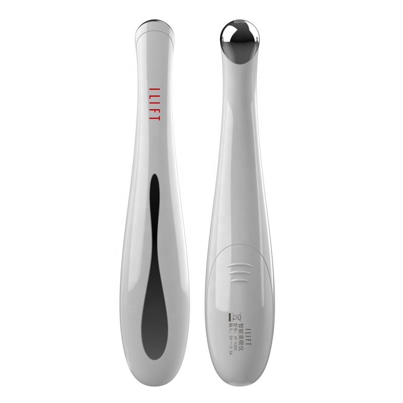Vibrating Heating LED Light Eye Massager Anti-Puffiness Wrinkle Remover Skin Tightening Handheld Beauty Device For Home/Office