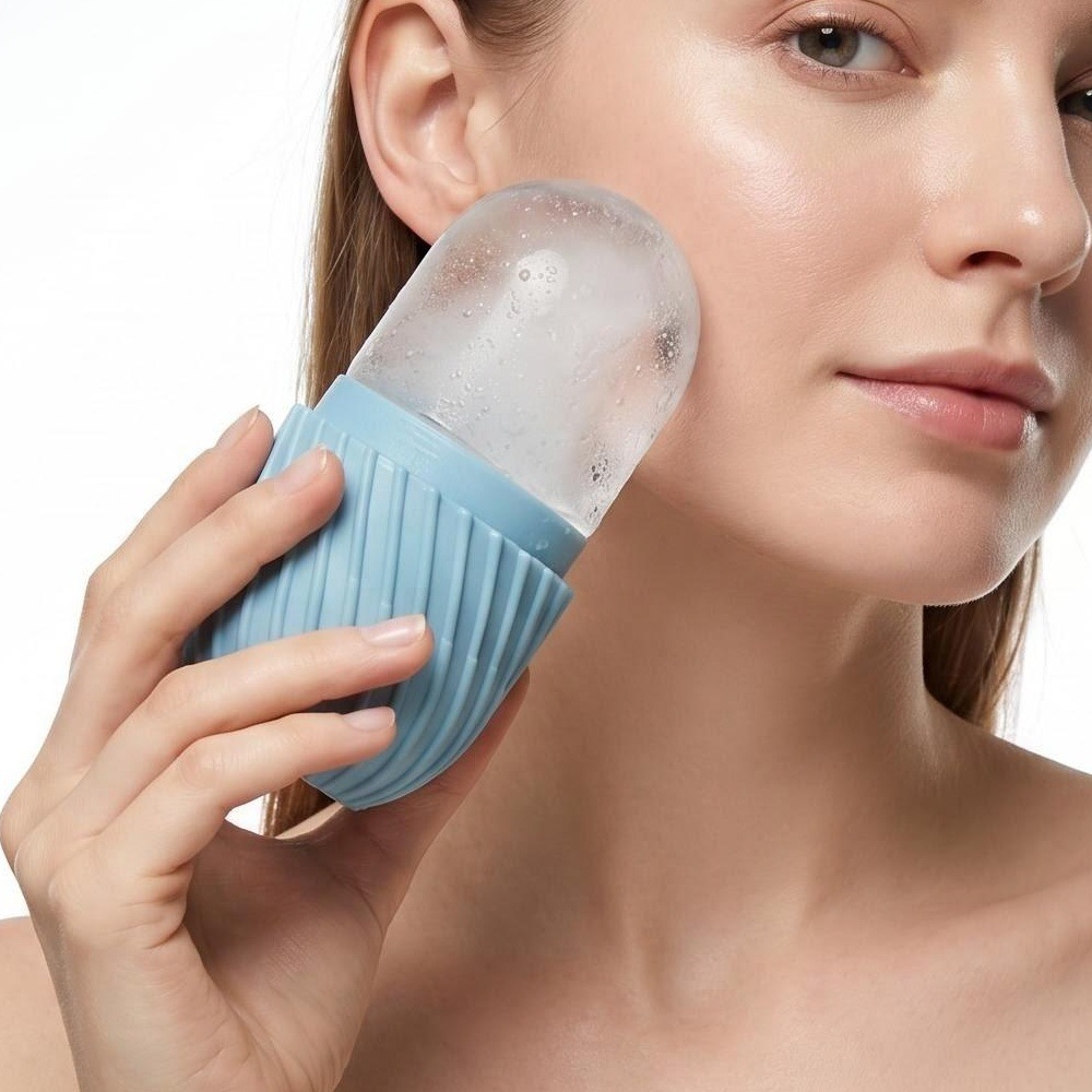 New Products Face Ice Mould Massage Silicone Ice Hockey Portable Facial Pore Shrinkage Care Easy To Demold