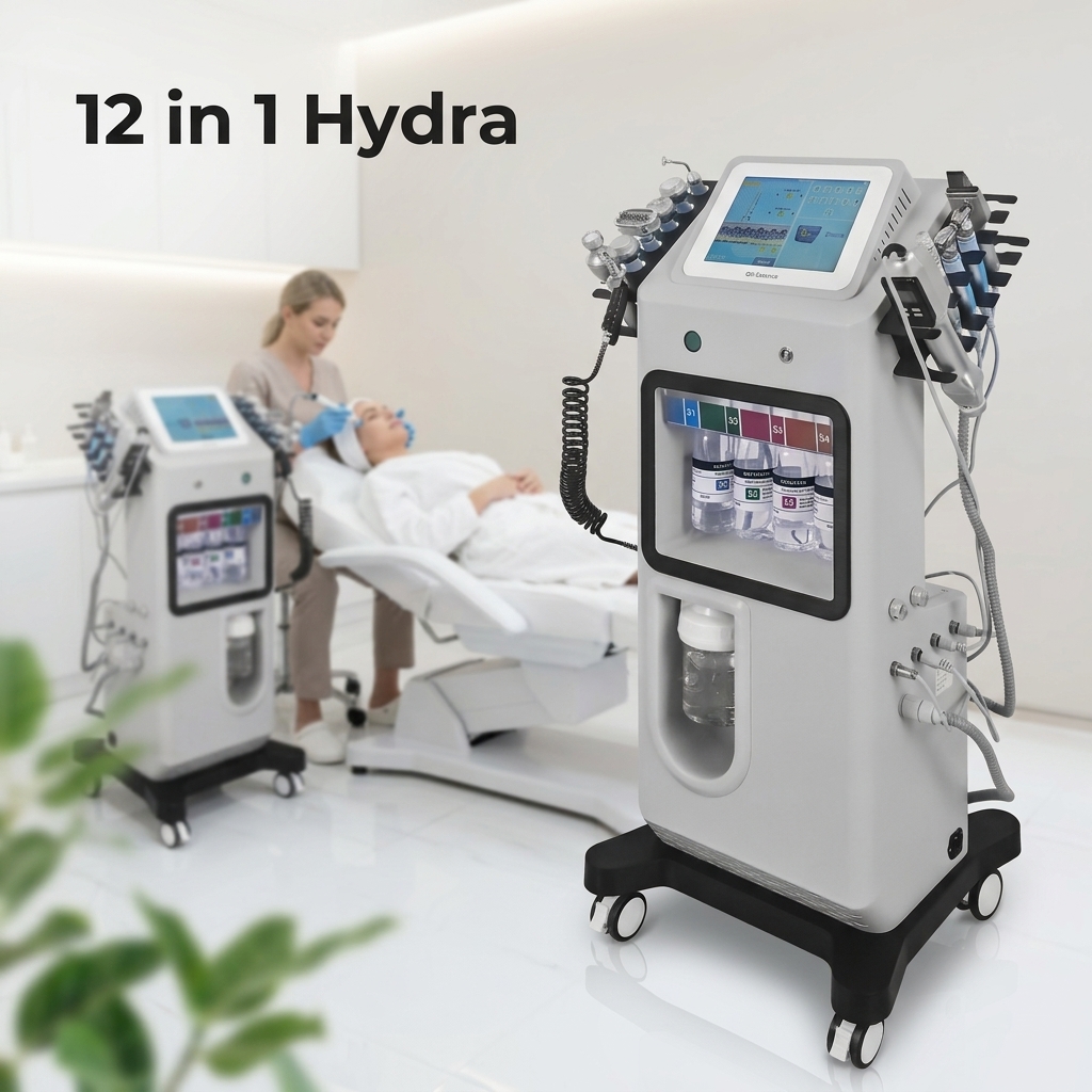 12 in 1 Microdermabrasion Machine Dermabrasion Facial Deep Cleaning Shrink Pores Exfoliating Hydra Oxygen Facial Machine