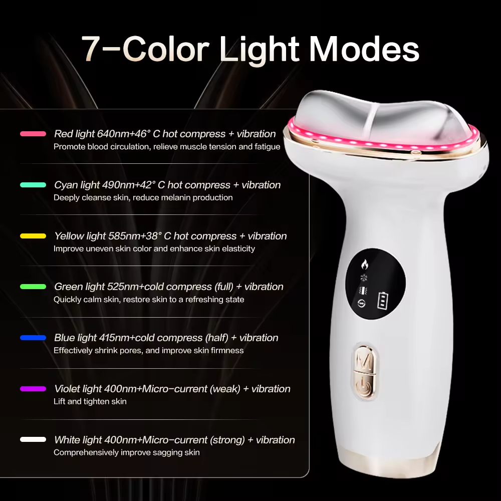 Portable Hot and Cold Facial Massager Micro-current Vibrate Magic Eye Beauty Pen Eye Lips Pen Beauty Care Electric Face Massager