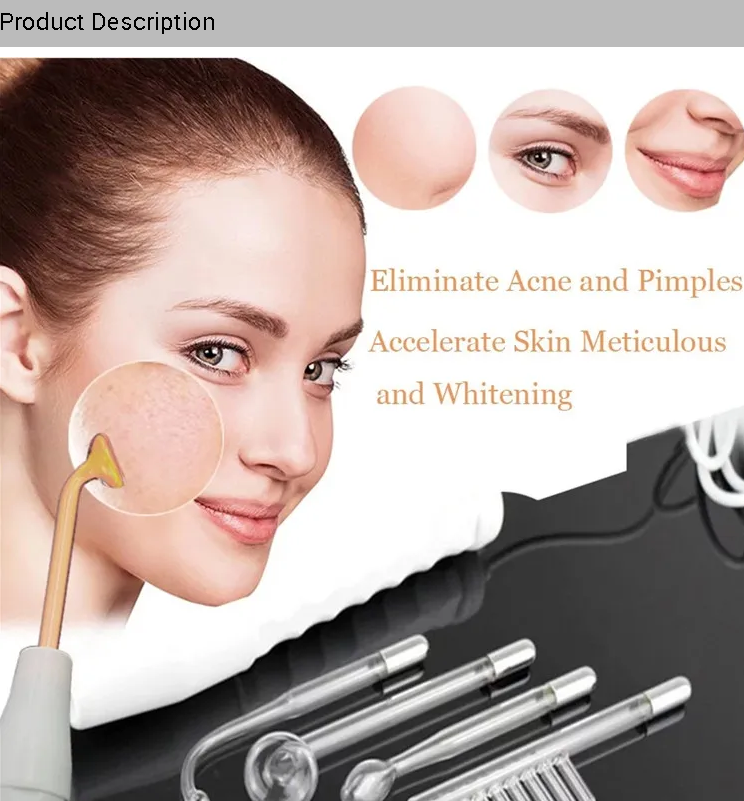 Beauty Skin AcneTreatment Facial Wand Hot Sell High Frequency Facial Machine Electrotherapy Wand