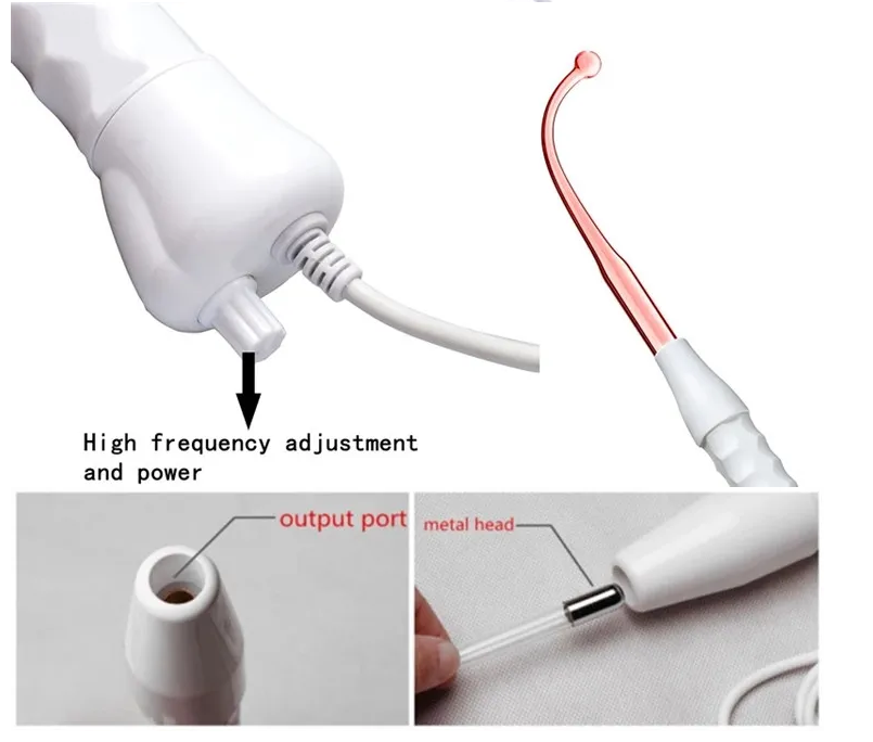 Beauty Skin AcneTreatment Facial Wand Hot Sell High Frequency Facial Machine Electrotherapy Wand