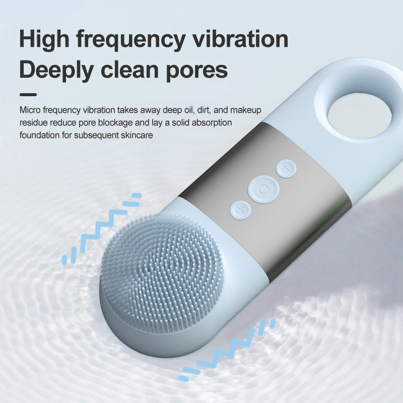 Hot Silicone Face Washing Machine Ultrasonic Vibration Waterproof Facial Cleansing Brush Face Washing Product New