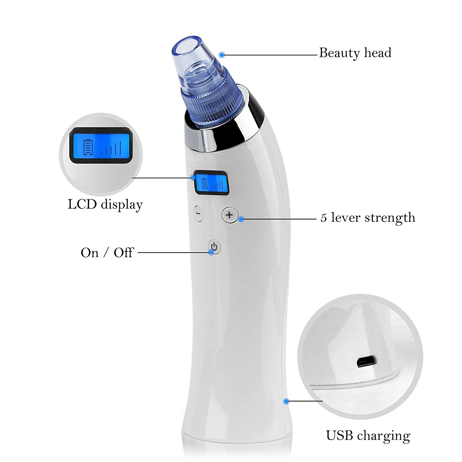 Home Whitehead Blackhead Remover Vacuum Electric Face Suction Pimple Blackhead Sucker Pore Cleaner Acne Treatment AU/US Device