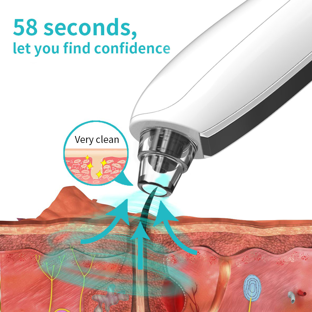 Face Beauty Visible HD Comedone Acne Extractor Electric Painless Facial Nose Skin Pore Cleaner Remover Blackhead Vacuum Suction