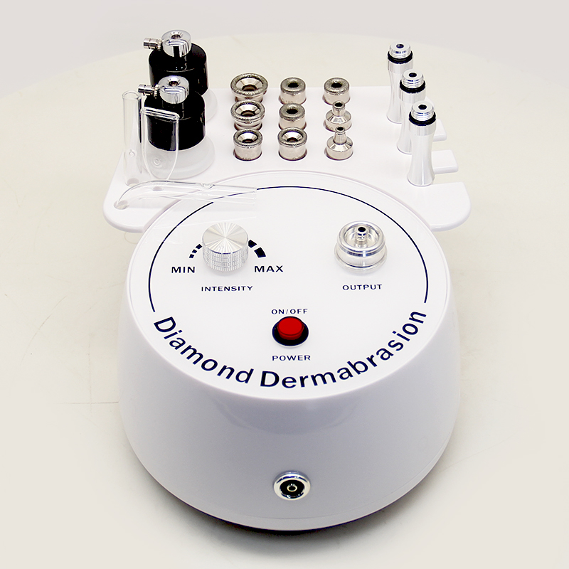 Diamond Microdermabrasion Machine Blackhead Remover and Skin Rejuvenation Facial Cleansing with Vacuum Tips Black