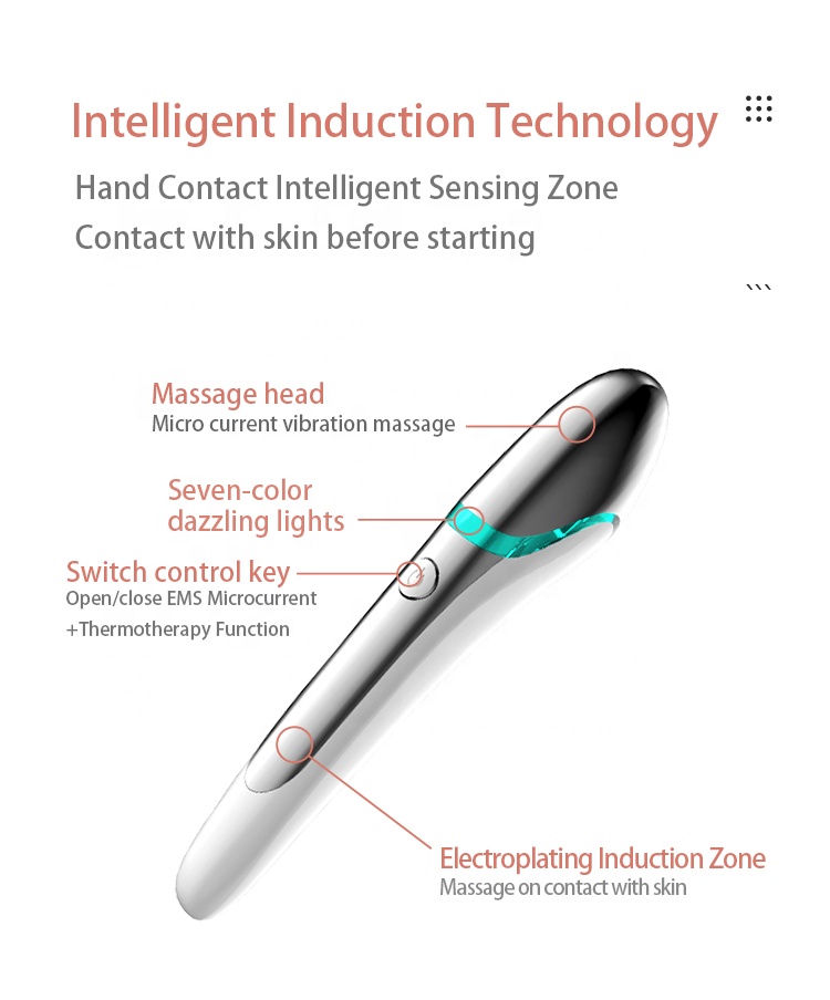 Facial Vibrating Rotating Massager Oem Electric Ion Eye Massager Pen Anti Aging Wrinkle Eye Massager Stick