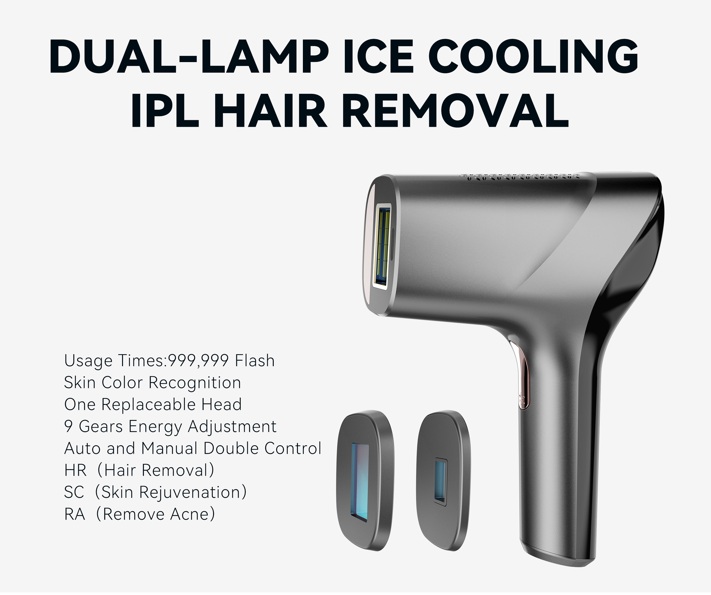 Professional Handheld IPL Machine ICE Cooling Body Facial Hair Removal Device IPL Ice Cold Epilator Freezing Point Hair Removal