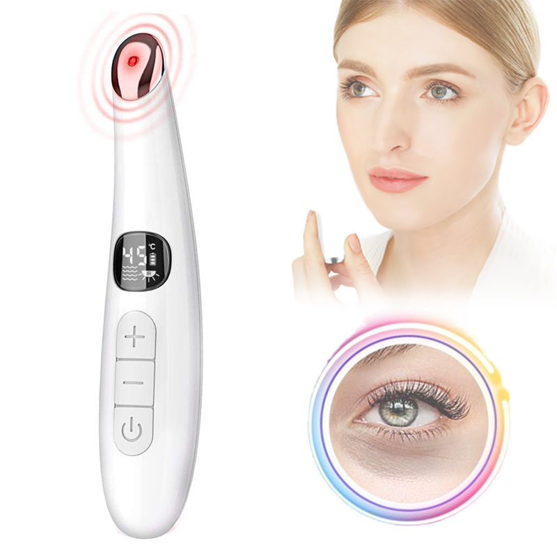 Professional 3-in-1 LED Under Eye Massager Heated Eye Wand For Puffiness &amp; Fine Lines