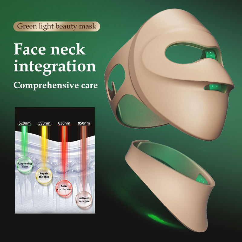 New 3D Silicone Full Face LED Red Light Facial Mask Photon Rejuvenation Instrument Face Anti Aging Face &amp; Neck Massager