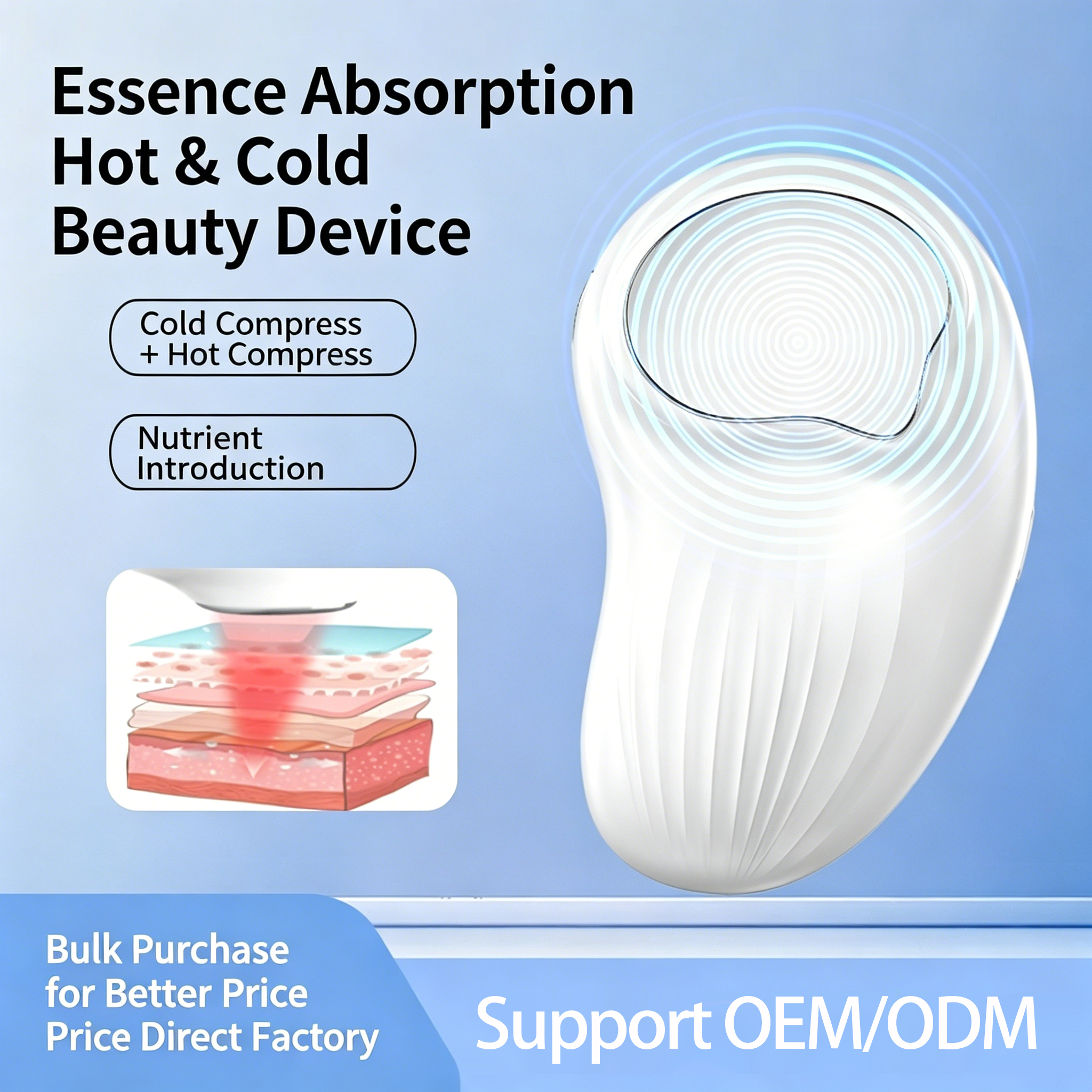 Wholesale Hot and Cold Facial Beauty Device Face Lifting Massager Cold Hot Facial Hammer