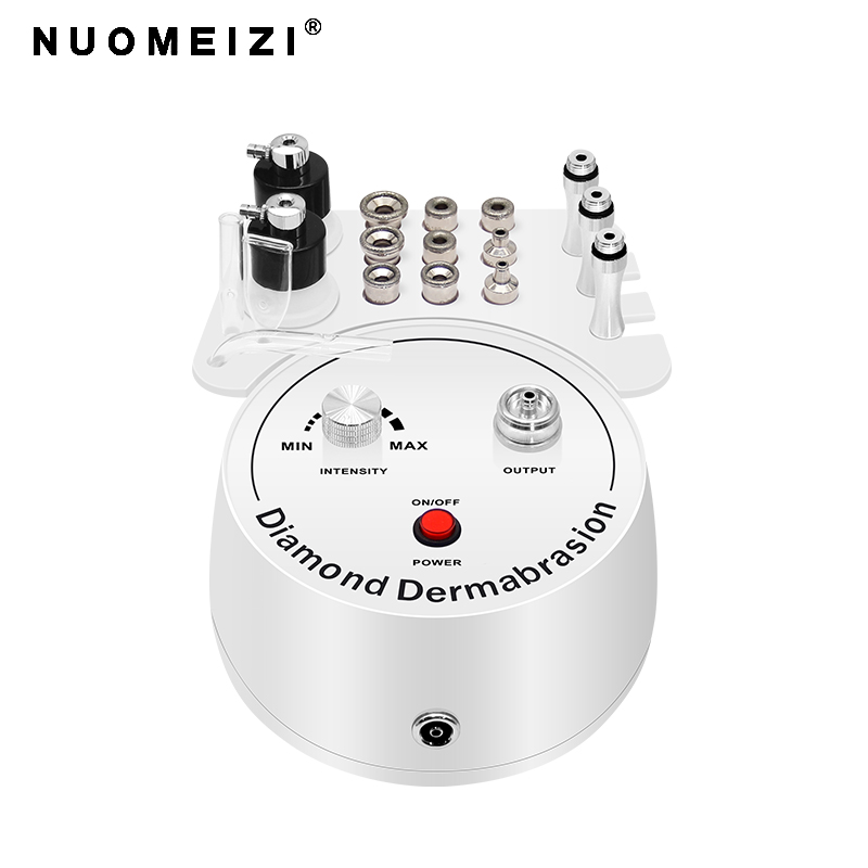 Diamond Microdermabrasion Machine Blackhead Remover and Skin Rejuvenation Facial Cleansing with Vacuum Tips Black