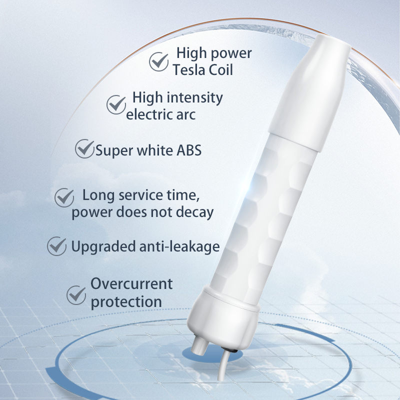 Hot Sale 6 In 1 Portable Nuderma Clinical High-frequency Skin Therapy Wand Argon Hands Neck Face Massager, Face Sculpting Tool