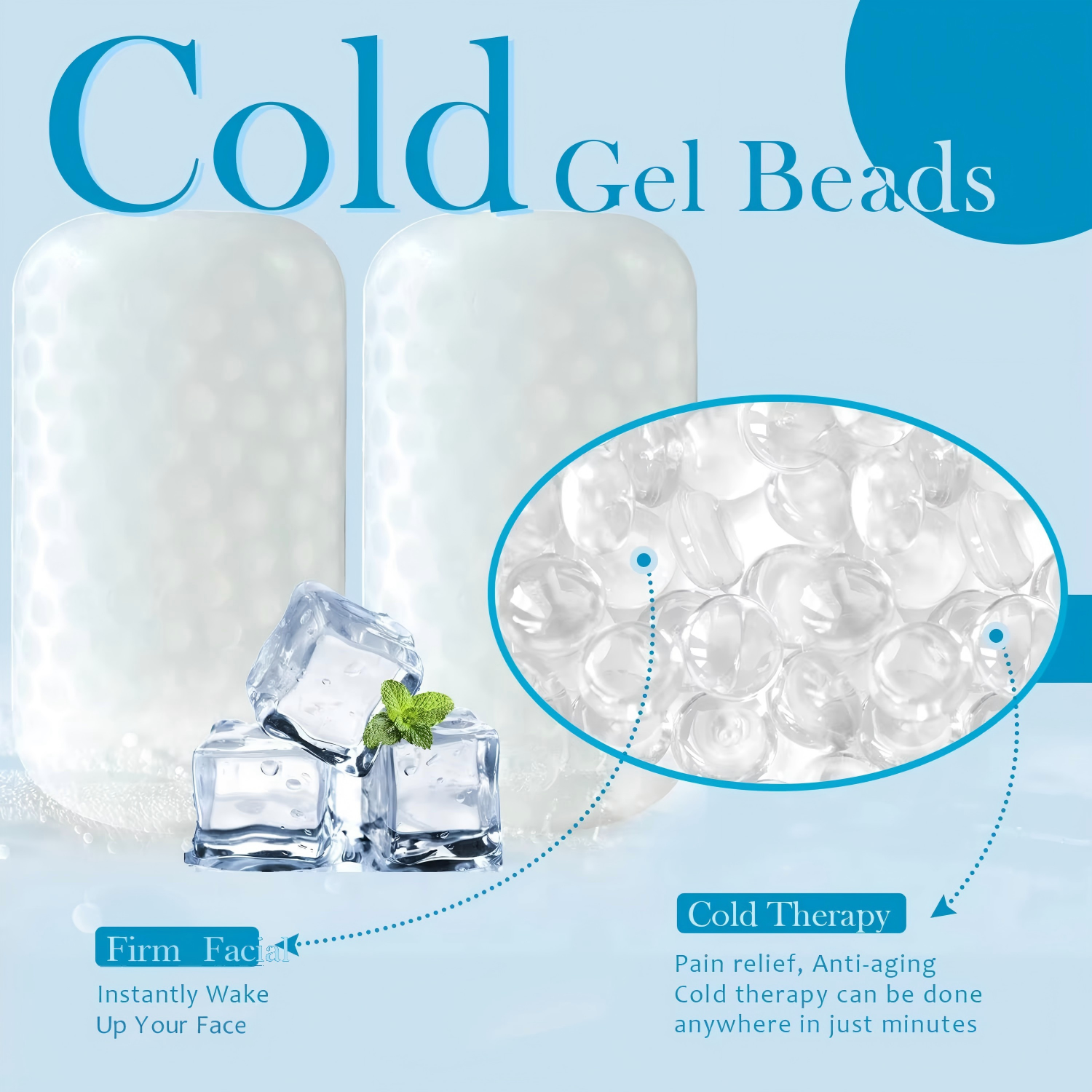 Facial Ice Massage Roller Beauty Tool with Face Lift Feature for Commercial & Home Use