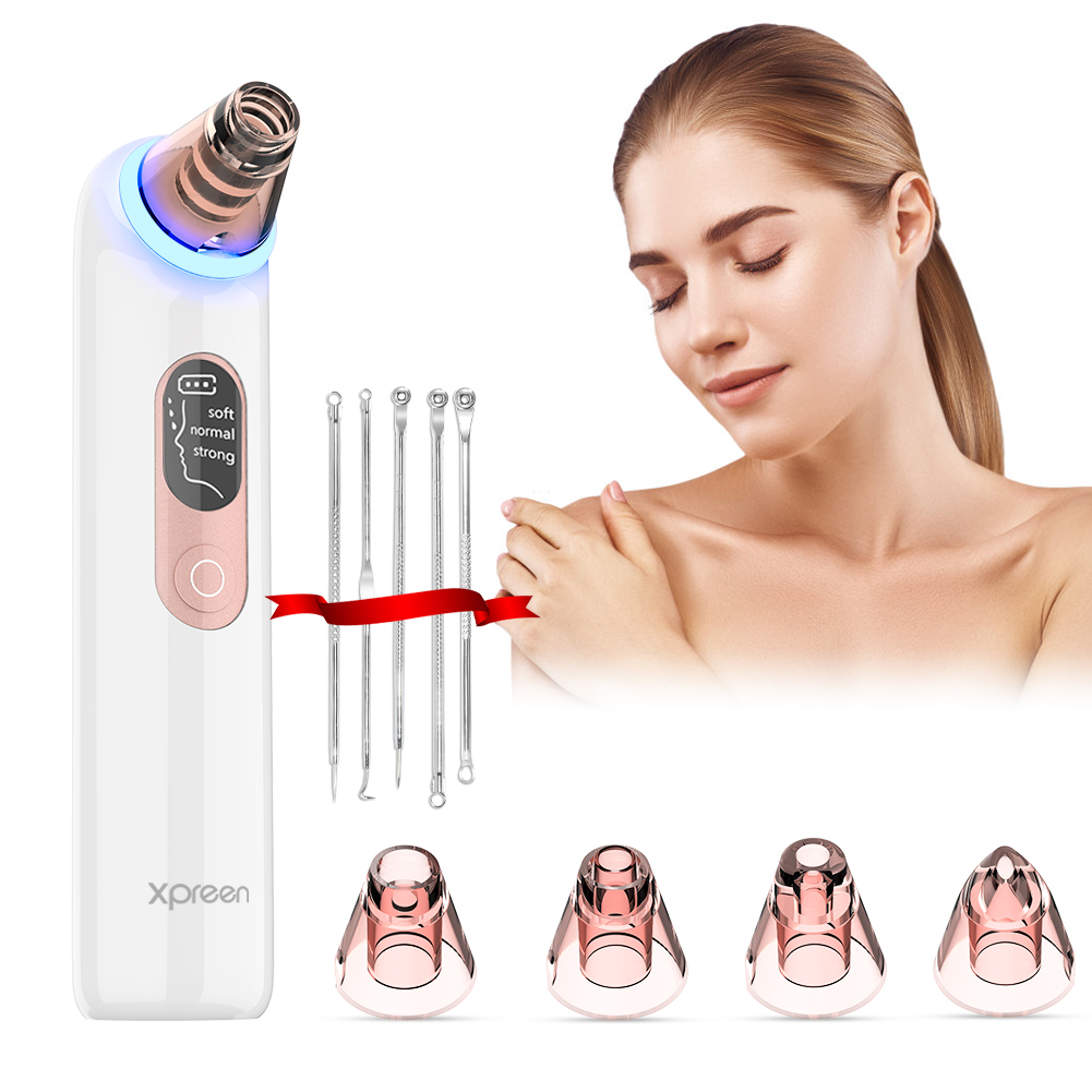 Electric Small Bubble Blackhead Suctioner Vacuum USB Rechargeable Hydro Dermabrasion Facial Water Cycle Blackhead Extractor Tool