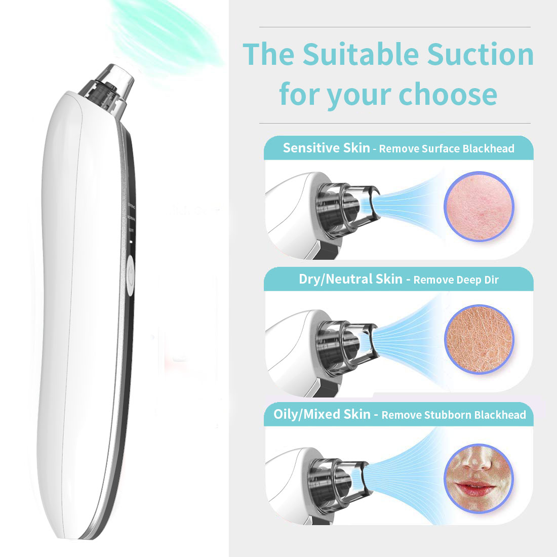 Face Beauty Visible HD Comedone Acne Extractor Electric Painless Facial Nose Skin Pore Cleaner Remover Blackhead Vacuum Suction