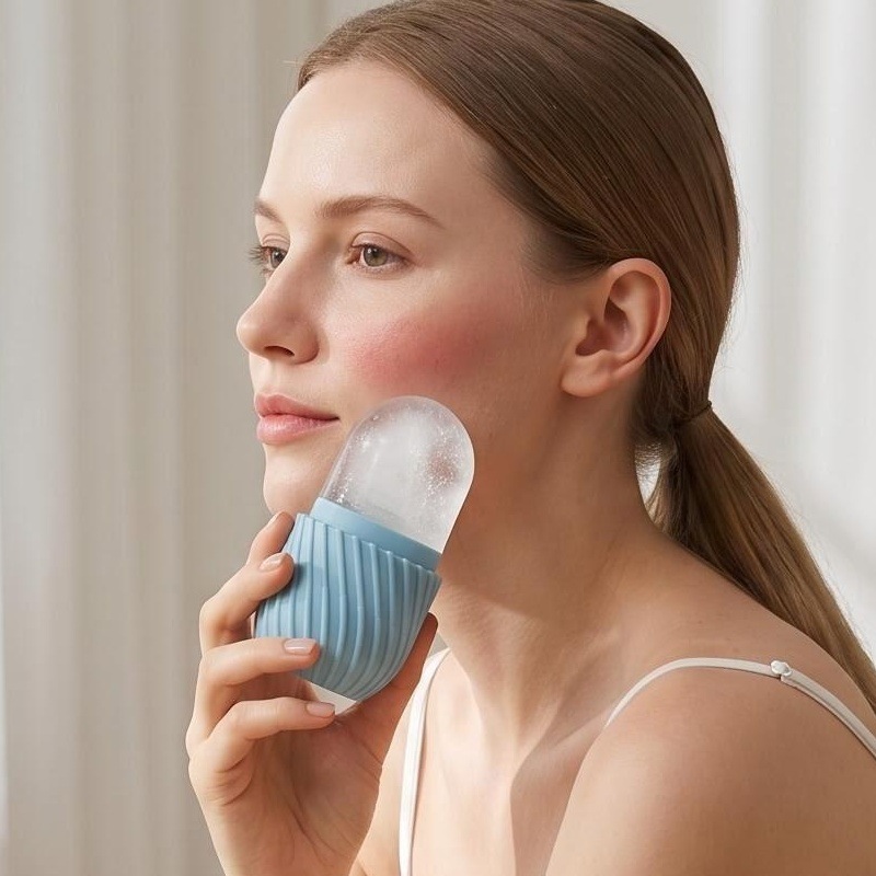New Products Face Ice Mould Massage Silicone Ice Hockey Portable Facial Pore Shrinkage Care Easy To Demold