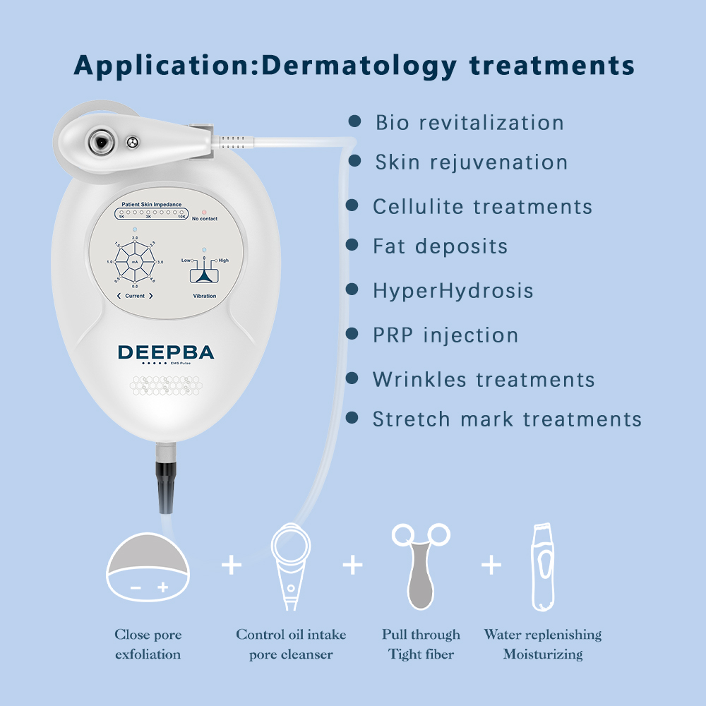 Non-invasive Dermo Electro Poration Guided DEEPBA Water Light Moisturizing Face Lifting Ion Vibration Skin Care Machine