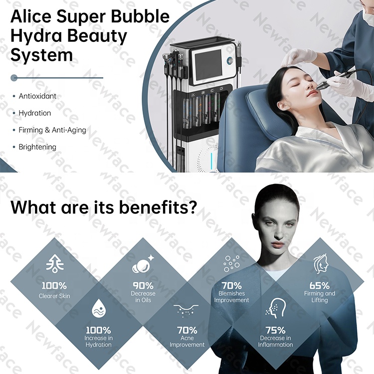 NewFace 2025 Hot Sale Facial Beauty Machine Meso Therapy Diamond Microdermabrasion Facial Spa 10 in 1 Hydra Dermabrasion Machine