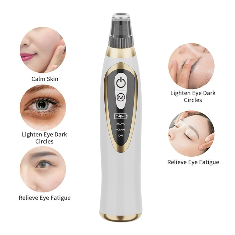 Rechargeable Electric Facial Pore Cleaner Blackhead Remover Vacuum with Acne Treatment 3-Level Adjustable Suction &amp; Waterproof
