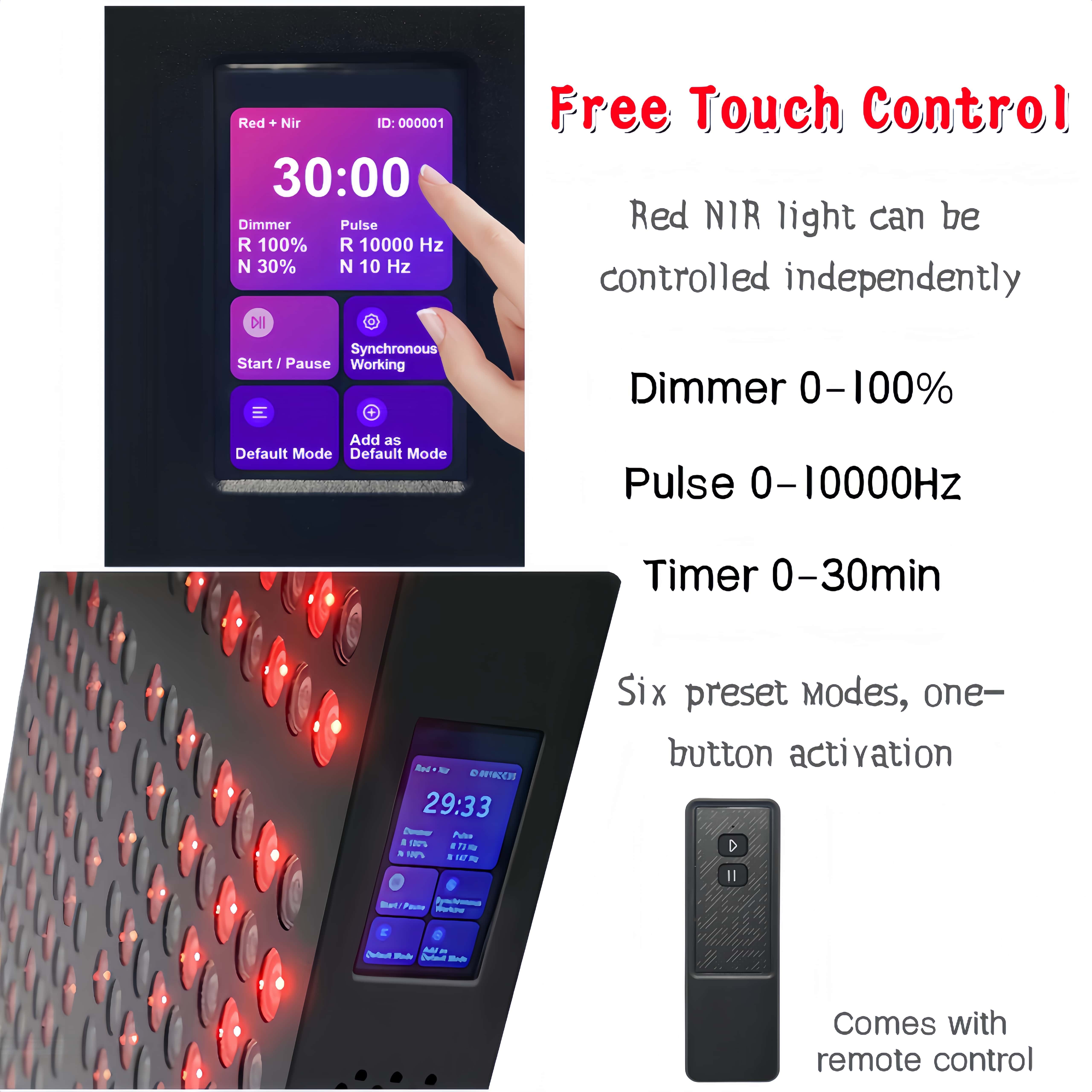AZURE OEM ODM 7 Wavelength Touch Screen Salon Sauna Face Body Skin Care PDT Machine Infared Device Led Red Light Therapy Panel