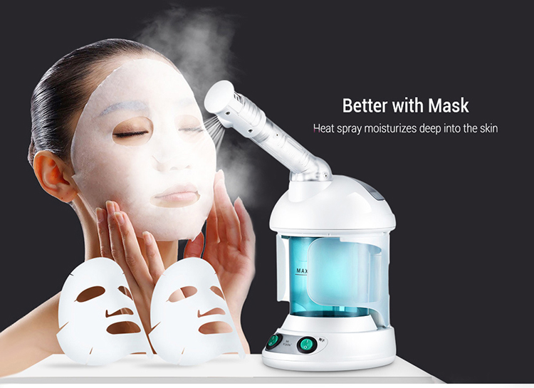 KSKIN Professional Electric Ionic Nano Hydration Portable Facial Steamer On home-use Deep Cleansing Steamer Machine