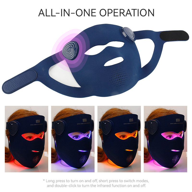 3D 5D Wireless LED Face &amp; Neck Mask With 232 LEDs 830nm Red Light Photon Therapy For Home Use