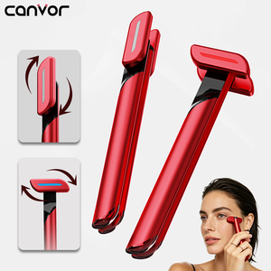 Eye Massager Wand 180 Degree Rotatable Head Red Blue LED Light Therapy Induction Start Fast Heating Ocular Massage Pen