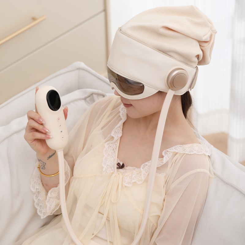 New Electric Thermal Air Pressure Head Massager Hot Sale Sleep Aid Relief Relaxing Apparatus Smart Silicone Eye Massager