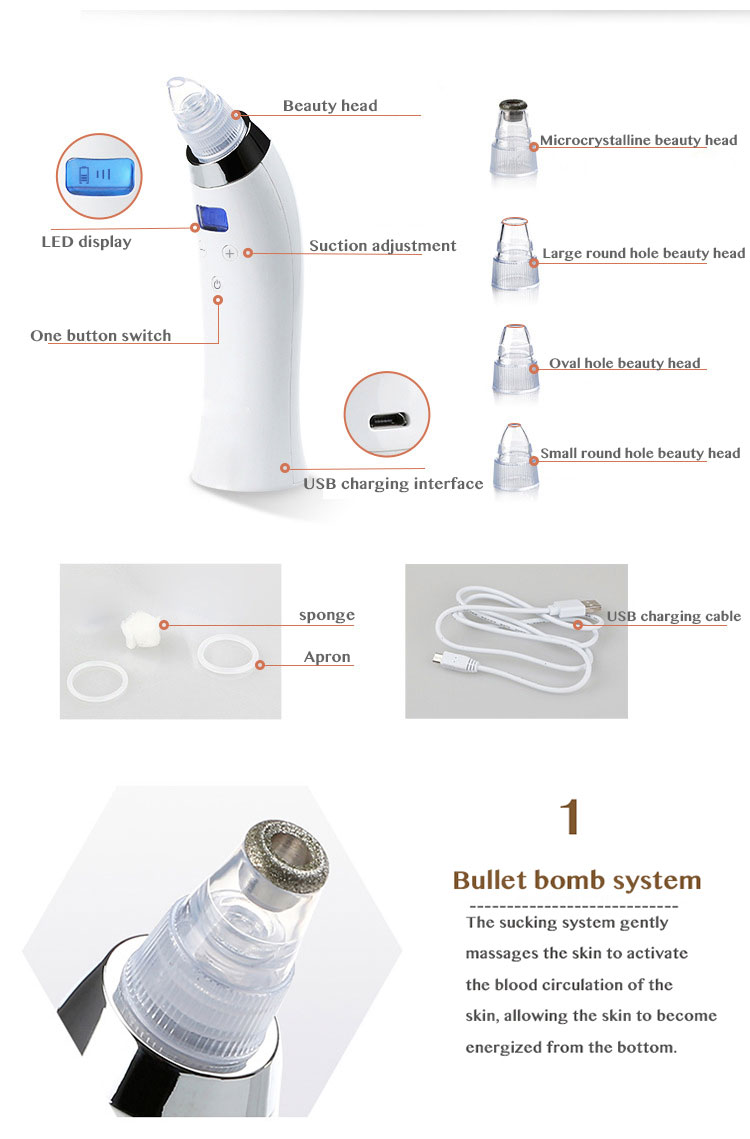 Comedo suction beauty machine function 3