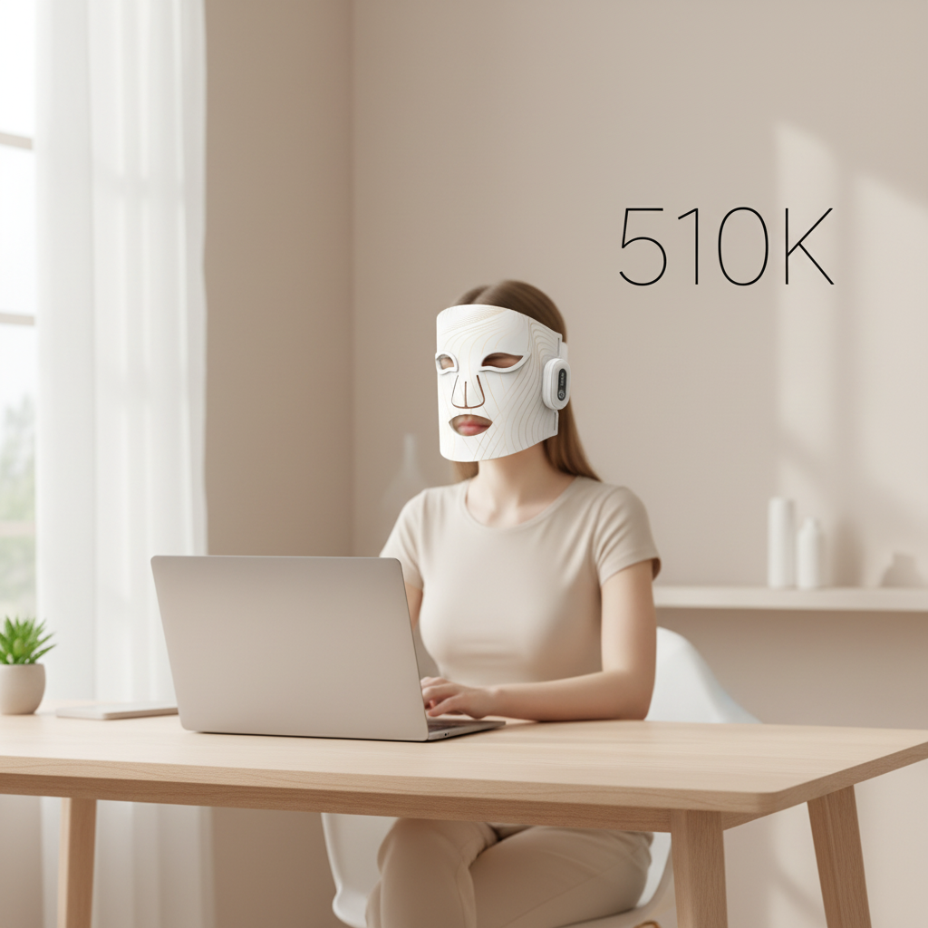 2026 Infrared LED Mask Korean Red Light Therapy Face &amp; Neck Mask High Quality P3.9 LED Module For Acne Home Use Silicone