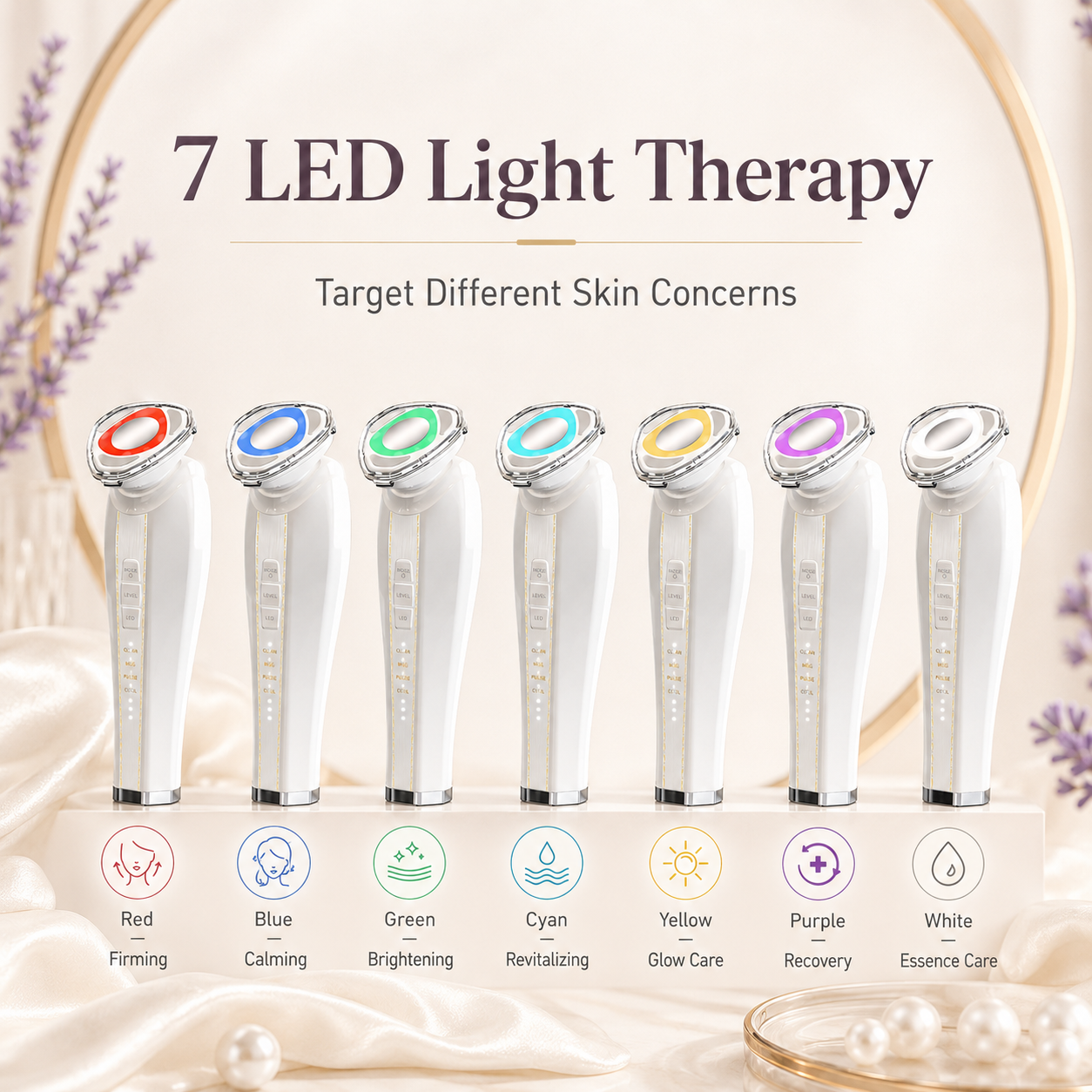 Facial Massager Heating and Cooling Beauty Device Warm Lift Cool Soothe Home Use Face Lift Anti Aging Skin Beauty Device