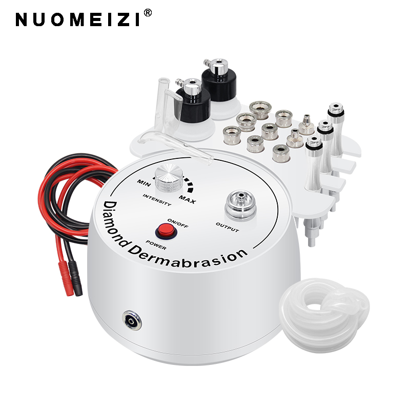 Diamond Microdermabrasion Machine Blackhead Remover and Skin Rejuvenation Facial Cleansing with Vacuum Tips Black