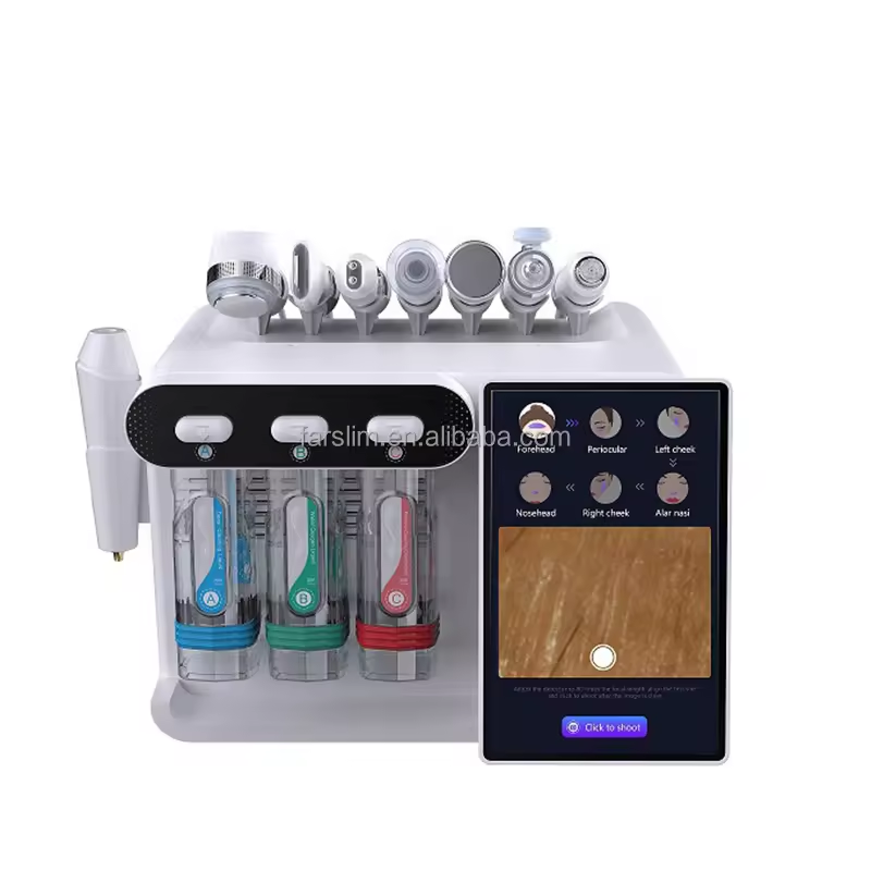 Desktop Oxygen Hydra Bipolar Thermal Wave Skin Rejuvenation Microdermabrasion Deep Cleaning &amp; Lifting Beauty Tool For Massager