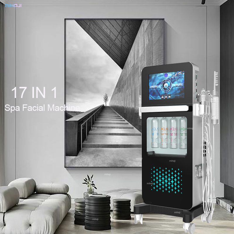 17 In 1 Hydra Machine Microdermabrasion Facial Skin Care Machine Vertical Hydro Skin Rejuvenation Facial Machine